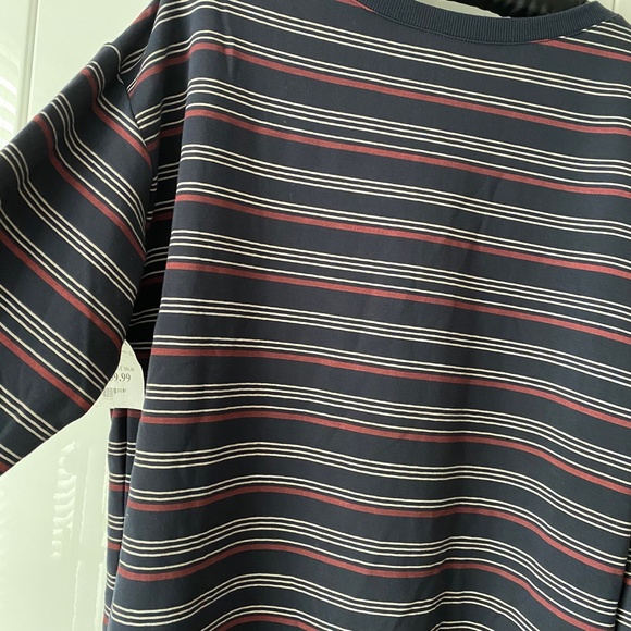 JOE'S Striped Relax Wide Neck Sweatshirt M - Picture 8 of 8